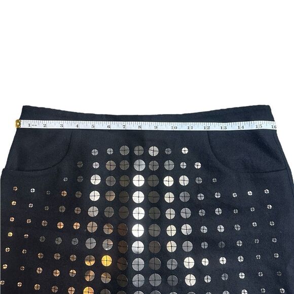Vivienne Tam Justine Black Sequins Embellished Wool Mini Skirt Size 4 - Picture 5 of 9